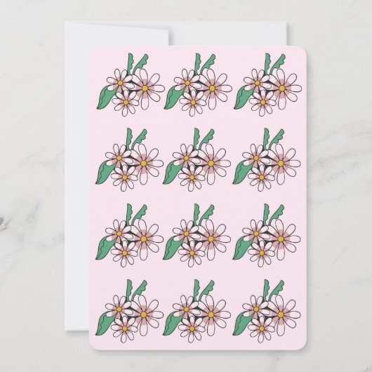 Retro Hippie Peace & Love Bloemen Verjaardag Kaart (Achterkant)