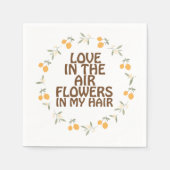 Retro hippie positief citaat servet (Voorkant)