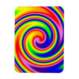 Retro Hippie Rainbow Colors Bright Pride Spiral Magneet