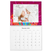 Retro Hippie Rood Turquoise Hart Custom 2024 Foto Kalender (Jan 2026)