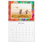 Retro Hippie Rood Turquoise Hart Custom 2024 Foto Kalender (Mar 2026)
