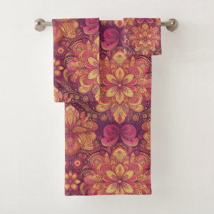 Retro Hippie: Roze Road Trip Handdoek Set