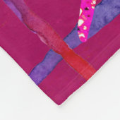 Retro Hippie Roze Turquoise Hart Save the Date Fleece Deken (Hoek)