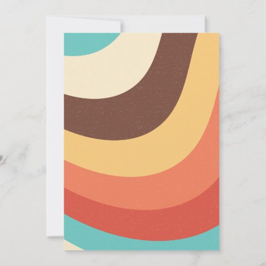 Retro Hippie Soixante et fabuleuse invitation (Dos)