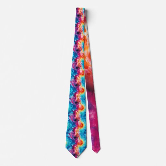 Retro Hippie Stijl Psychedelische Stropdas-Dye Stropdas (Voorkant)