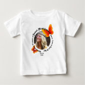 Retro Hippie vlinder 70e foto Verjaardag (Voorkant)