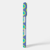 Retro Hippie Vredesgebarentaal in Blauw Case-Mate iPhone Case (Achterkant / Rechts)