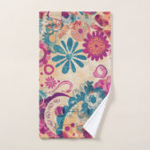 Retro Hippie: Wilde bloemen handdoek set (Handdoek)