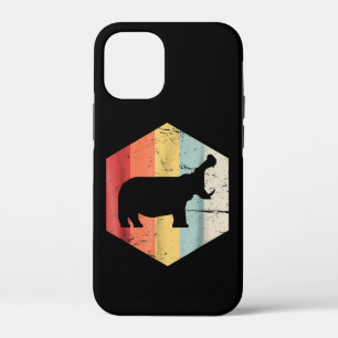 retro Hippo Hippopotamus Lovers Gift iPhone 12 Mini Hoesje