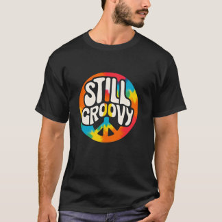 Retro Hippy Vibes NOG GROOVY PEACE TIE TIE TIE DYE T-shirt