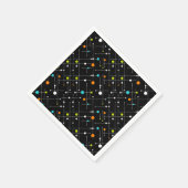 Retro Hipster Black Space Age Servetten (Hoek)