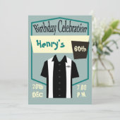 Retro Hipster Bowling Rockabilly Birthday Kaart (Staand voorkant)