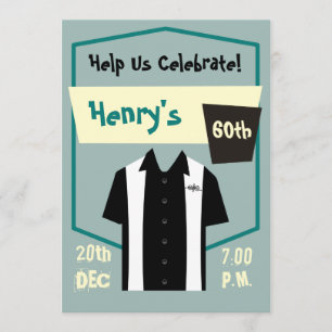 Retro Hipster Rockabilly Birthday Celebration Kaart