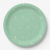 Retro Hipster Space Age Atomic Starburst Papieren Bordje (Voorkant)