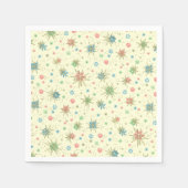 Retro Hipster Space Age Atomic Starburst Servetten (Voorkant)
