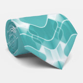 Retro Hipster Stropdas, Turquoise Stropdas (Opgerold)