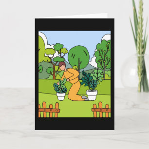 Retro Hobby Gardener Garden Gardener Kaart