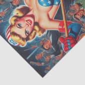 Retro Hockey Pin-up Tissuepapier (Detail)