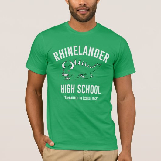 Retro Hodag - Rhinelander High School: Mannen Kell T-shirt (Voorkant)