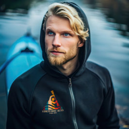 Retro Hoefijzer Bend Kajakken Hoodie