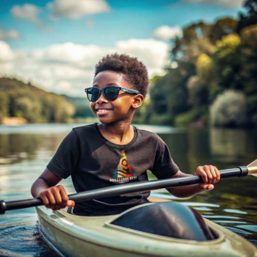 Retro Hoefijzer Bend Kajakken T-shirt
