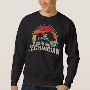 Retro Hog Verwijdering Technicus Varkenshaar Hunt Trui