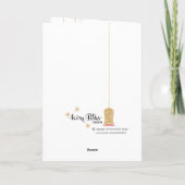 Retro Holiday Baubles Wenskaart -Roze Bedankkaart (Achterkant)