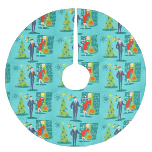 Retro Holiday Cartoon kerstboomrok Kerstboom Rok