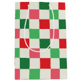 Retro Holiday Check Medium Cadeauzakje (Voorkant)