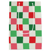 Retro Holiday Check Medium Cadeauzakje (Achterkant)