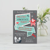Retro Holiday Cocktail party Invitations (Debout devant)
