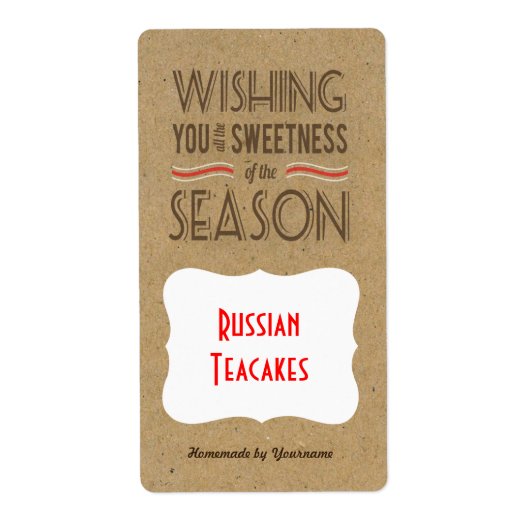 Retro Holiday Cookie Étiquettes - Cookie Swaps & C (Devant)