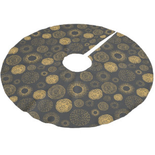 Retro Holiday Gold Burst Sparkler Kerstmis Kerstboom Rok