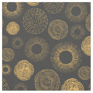 Retro Holiday Gold Burst Sparkler Kerstmis Stof