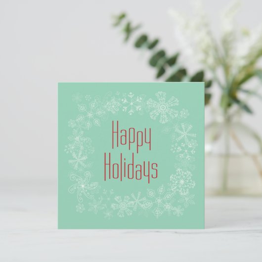 Retro Holiday Kaart Sjabloon (Staand voorkant)