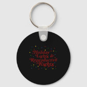Retro Holiday Lights & Reproductive Rights Chr Sleutelhanger (Voorkant)