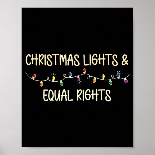 Retro Holiday Lights &amp; Reproductive Rights Xma Poster (Voorkant)