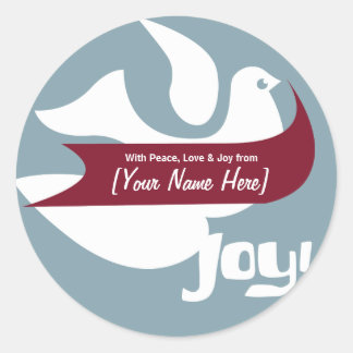 Retro Holiday Peace Label