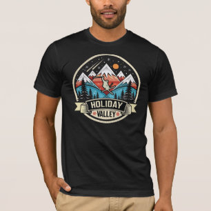 Retro Holiday Valley Ski T-shirt