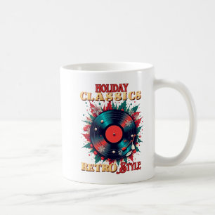 Retro Holiday Vinyl Magic Koffiemok