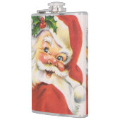 Retro  Holly Jolly Kerstman Kerstmis Heupfles (Links)