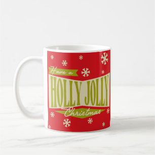 Retro  Holly Jolly Kerstmis Koffiemok