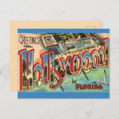 Retro Hollywood Florida Briefkaart (Voorkant / Achterkant)