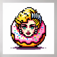 Retro Hollywood Icon - Pixel Art Pop Cultuur