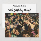 Retro Hollywood Theme Volwassenen Happy Birthday P Kaart (Voorkant / Achterkant)