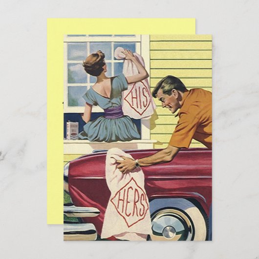 Retro Home gevonden We hebben kennisgeving verplaa Aankondiging (Voorkant / Achterkant)