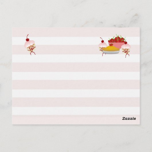 Retro Home-koking Recipe Briefkaart (Achterkant)