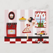 Retro Home-koking Recipe Briefkaart (Voorkant)