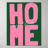 Retro "Home Sweet Home" Bold Typography Poster (Voorkant)