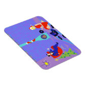 Retro Home voor de Feestdagen Flexi Magnet Magneet (Rechterzijde)